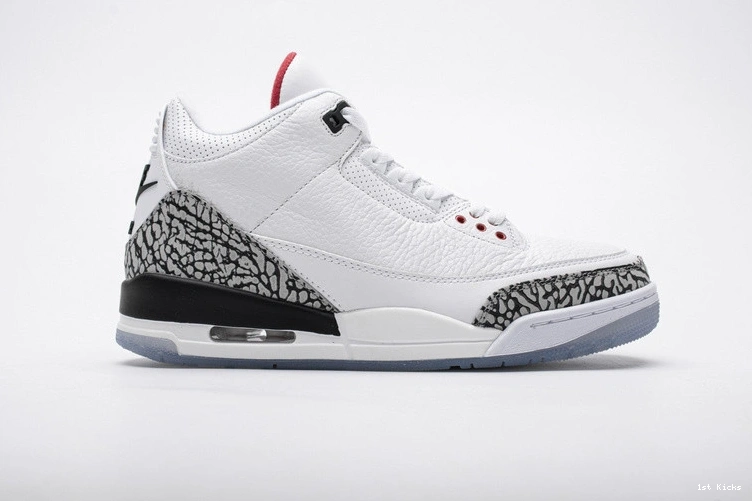 Free Line 3 Cement Retro Jordan  Throw 923096-101 White 1112